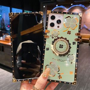 Lüks elmas yonca silikon cep telefonu kılıfı <span class=keywords><strong>iPhone</strong></span> 15 14 13 12 <span class=keywords><strong>11</strong></span> <span class=keywords><strong>Pro</strong></span> <span class=keywords><strong>max</strong></span> TPU yüzük braketi darbeye arka kapak - Product Image 4
