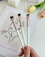 Ensemble de pinceaux de maquillage multifonctionnel pour femmes, 3 pièces, produits cosmétiques de bonne qualité, maquillage quotidien, portable, adapté aux voyages