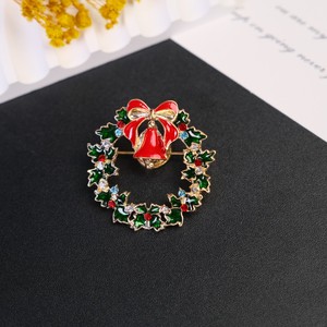 Broche de Navidad con diseño de Papá Noel, Muñeco de Nieve, Reno, Bastón de Caramelo, Campana y Árbol, de Esmalte y Pedrería, Joyería de Moda Navideña, Regalo - Product Image 3