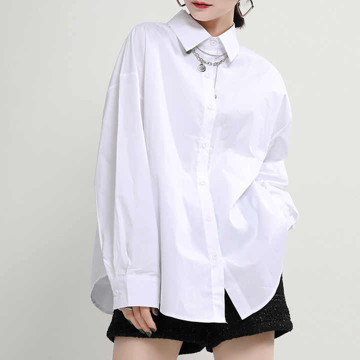 New Fashion Best Selling Women Fall Spring White Blouse