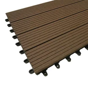 Di lusso in vinile 300x300mm Wpc Decking mattonelle Diy prezzo di fabbrica per bagno interno pavimento