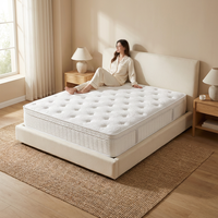Matelas hybride à ressorts ensachés compressé extra doux de 28 cm, format Queen et King, économique, pour la maison et la chambre à coucher