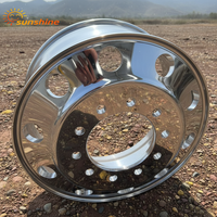 Jantes de camion en aluminium chromées pour camions légers européens 22.5 24.5 22.5x7.5 22.5x8.25 22.5x9 22.5x11.75