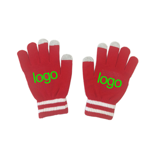 <span class=keywords><strong>Gants</strong></span> magiques à doigts <span class=keywords><strong>tactiles</strong></span> avec logo personnalisé pour l'hiver, en tricot acrylique - Product Image 1