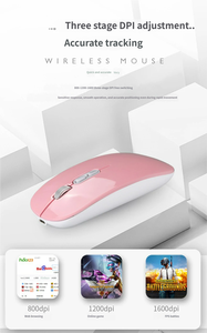 เมาส์ไร้สายแบบชาร์จได้สองโหมด 2.4g บลูทูธ เมาส์ออปติคอลพกพาพร้อมตัวรับสัญญาณ USB นาโน - Product Image 6