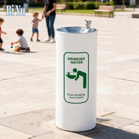Distributeur d'eau vertical en acier inoxydable Factory-Direct avec système de filtre Fontaine à boire publique adaptée à une utilisation en extérieur