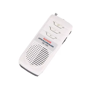 सफेद एबीएस मिनी पॉकेट रेडियो एफएम ऑटो स्कैन रेडियो मिनी फ्लैशलाइट पोर्टेबल रेडियो के साथ संचालित करना आसान है