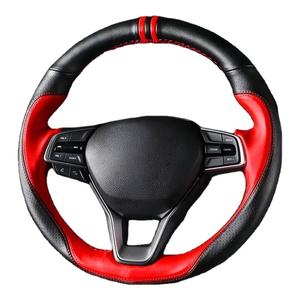 Housse de <span class=keywords><strong>volant</strong></span> de voiture en daim noir antidérapant en cuir véritable pour <span class=keywords><strong>Honda</strong></span> <span class=keywords><strong>Civic</strong></span> 10 2016-2021 CR-V CRV 2017-2021 Clarté 2018-2021 - Product Image 1