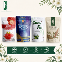 Sacs Doypack Personnalisés pour Aliments, Pochettes Souples Imprimées Mat avec Valve, en Feuille d'Aluminium Anti-Humidité, Impression Numérique, Faible MOQ
