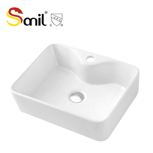Керамическая керамическая раковина с белым блеском - Product Image 4