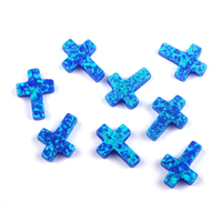 Quantité minimale de commande 2pcs 9x12mm Croix Opale Pierre À Travers Le Trou Mélanger Les Couleurs Lâche Synthétique Croix Opale En Stock