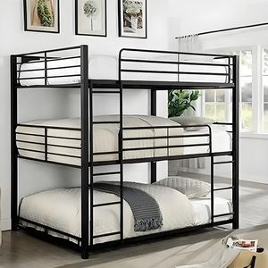 Fabrieksprijs Dubbele Triple School Slaapzaal Decker Metaal Staal Student Ijzeren Stapelbed Voor Volwassenen Stapelbedden Kids - Product Image 4