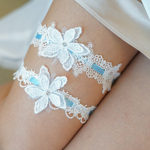 SLBRIDAL Sexy dentelle fleur cristal strass perles mariée <span class=keywords><strong>jarretière</strong></span> ceinture <span class=keywords><strong>mariage</strong></span> cuisse jambe <span class=keywords><strong>jarretière</strong></span> anneau pour femmes/femme/mariée - Product Image 1