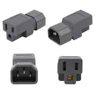 Adaptateur convertisseur d'alimentation Yuchen IEC 320 C14 vers NEMA 5 15R certifié CE ROHS pour appareils électriques standard américains, gris