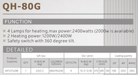 Vente en gros de radiateurs infrarouges autoportants en métal de 2400 W, très demandés |   Protection contre le renversement, thermostat réglable, couverture de 250 à 299 pieds