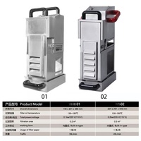Nouveau filtre à huile comestible compact et flexible à prix avantageux avec débit de 35/45 L/min et 110V-220V pour les petits restaurants