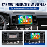 Service de personnalisation, autoradio Android 4 cœurs, écran 9 pouces, navigation GPS, Bluetooth, lecteur CD/DVD pour Volkswagen Multivan 2008-2015