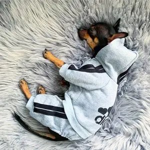 Hot Selling Adidog Hond Hoodies Huisdier Kleding Franse Bulldog Puppy Hond Kostuum Huisdier Jumpsuit Chihuahua Pug Huisdieren Honden Kleding