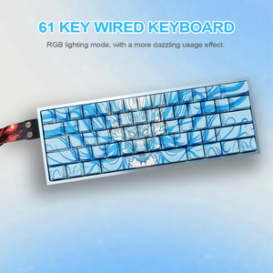 Tùy Chỉnh Mát Màu Xanh Rồng Hình Ảnh Keycaps Nặng 61-Key Có Dây Cơ Khí RGB Backlit Nhôm Kim Loại Từ Chuyển Đổi Chơi Game <span class=keywords><strong>ODM</strong></span> - Product Image 5