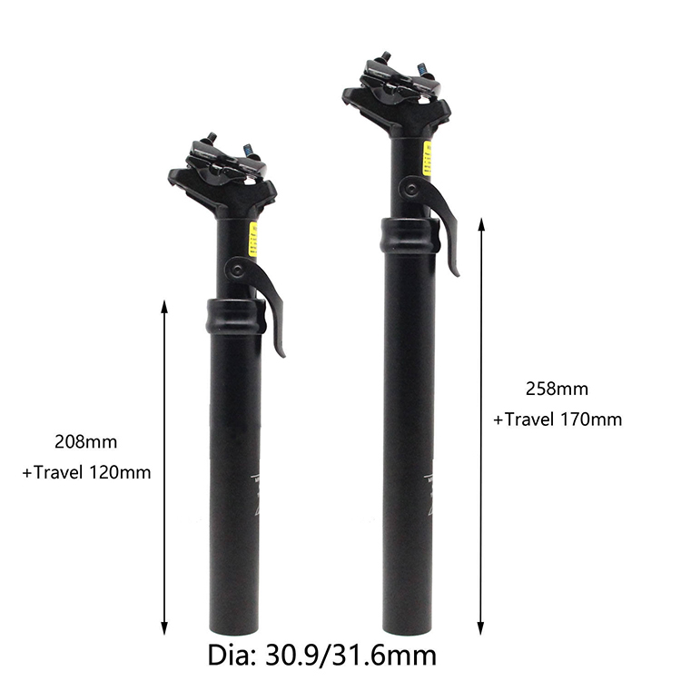 31.6 มม.MTB จักรยาน Seatpost ปรับลบควบคุม Dropper โพสต์ไฮดรอลิจักรยานที่นั่ง