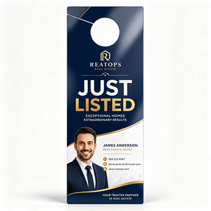 Volantes Impresos Personalizados para Colgar en la Puerta para Agentes Inmobiliarios, Publicidad en el Vecindario, Marketing, Recién Ingresados, Vendidos - Product Image 1