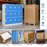 Armoire à casiers métalliques pour enfants à 12 portes pour le rangement en classe scolaire, casiers en acier jaune avec portes verrouillables et étagères ouvertes