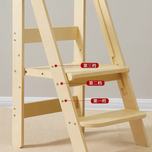 Foldable Wooden Household Children's <b>Step</b> <b>Stool</b> Ottoman with Storage - Product Image 4
