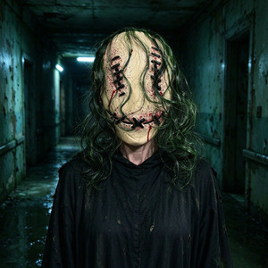 Máscara de Plástico de Halloween, Diseño de Payaso Revenant Inspirado en Películas, para Disfraces, Fiestas de Baile y Eventos de Terror - Product Image 1