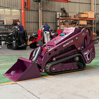 Mini-chargeuse compacte autoportée Derette V1000 pour travaux de terrassement, aménagement paysager et travaux agricoles