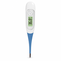 Termometer Digital Klinis Grosir dengan Ujung Fleksibel, Termometer Elektronik Oral dan Ketiak untuk Bayi dan Dewasa