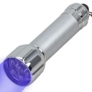 QXMOVING Promotional Gift 7LED 395nm UV Keychain Torch Light LED Mini Flashlight