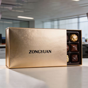 Boîte d'emballage en chocolat de luxe personnalisée, résistante à la graisse, pour boutique de cadeaux haut de gamme, desserts, bonbons, événements de mariage et de vacances - Product Image 2