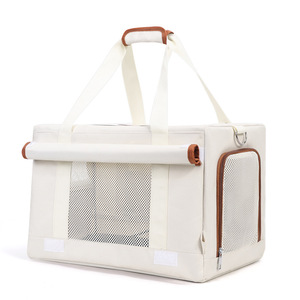 Double Layer Cat <b>Carrier</b> Large Capacity Portable Travel <b>Pet</b> <b>Carrier</b> Nylon Soft-Sided With Wheels For Cats Up To 7kg - Product Image 5