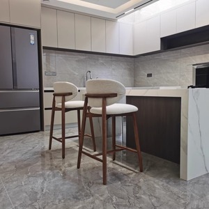 Luxury bar Stools Home Kitchen Island Counter Chairs Restaurant Wooden Chairs Cheap High Stools Custom Wholesale