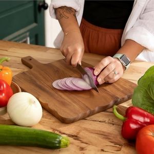 <span class=keywords><strong>Planche</strong></span> à découper en bois ondulé, accessoires <span class=keywords><strong>de</strong></span> table en bois d'acacia pour les réceptions festives - Product Image 3