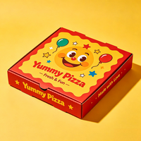 Plateau à pizza jetable en papier sulfurisé avec motifs mignons, boîte à pizza pour fêtes d'enfants, collations à emporter, vente en gros