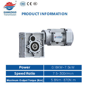 Réducteur à engrenages hélicoïdaux série K-Couple élevé, boîte de vitesses durable à faible bruit pour convoyeur/agitateur/machines industrielles | Certifié CE - Product Image 3