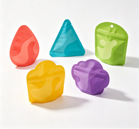 Sachet alimentaire personnalisé découpé sur mesure, forme irrégulière, en Mylar holographique, qualité alimentaire, thermoscellable, impression numérique, sac plastique en aluminium