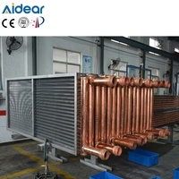 Échangeur de chaleur à ailettes tubulaires, serpentin d'eau réfrigérée, ailettes en aluminium, tube en cuivre pour système de déshumidification industrielle AHU