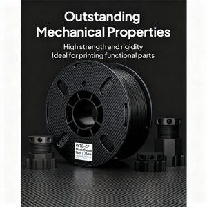 PRINTROO PETG-CF <span class=keywords><strong>Material</strong></span> de Impresión 3D Pla Petg Plus 1.75mm Negro Flexible Impresión 3D PETG 1kg Filamento Resistente - Product Image 3