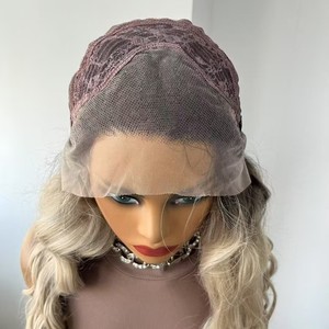 Peluca Sintética con Frente de Encaje sin Pegamento, Resistente al Calor, Lacia y Sedosa, Color Marrón Claro, Estilo Celebridad, para Cosplay - Product Image 4