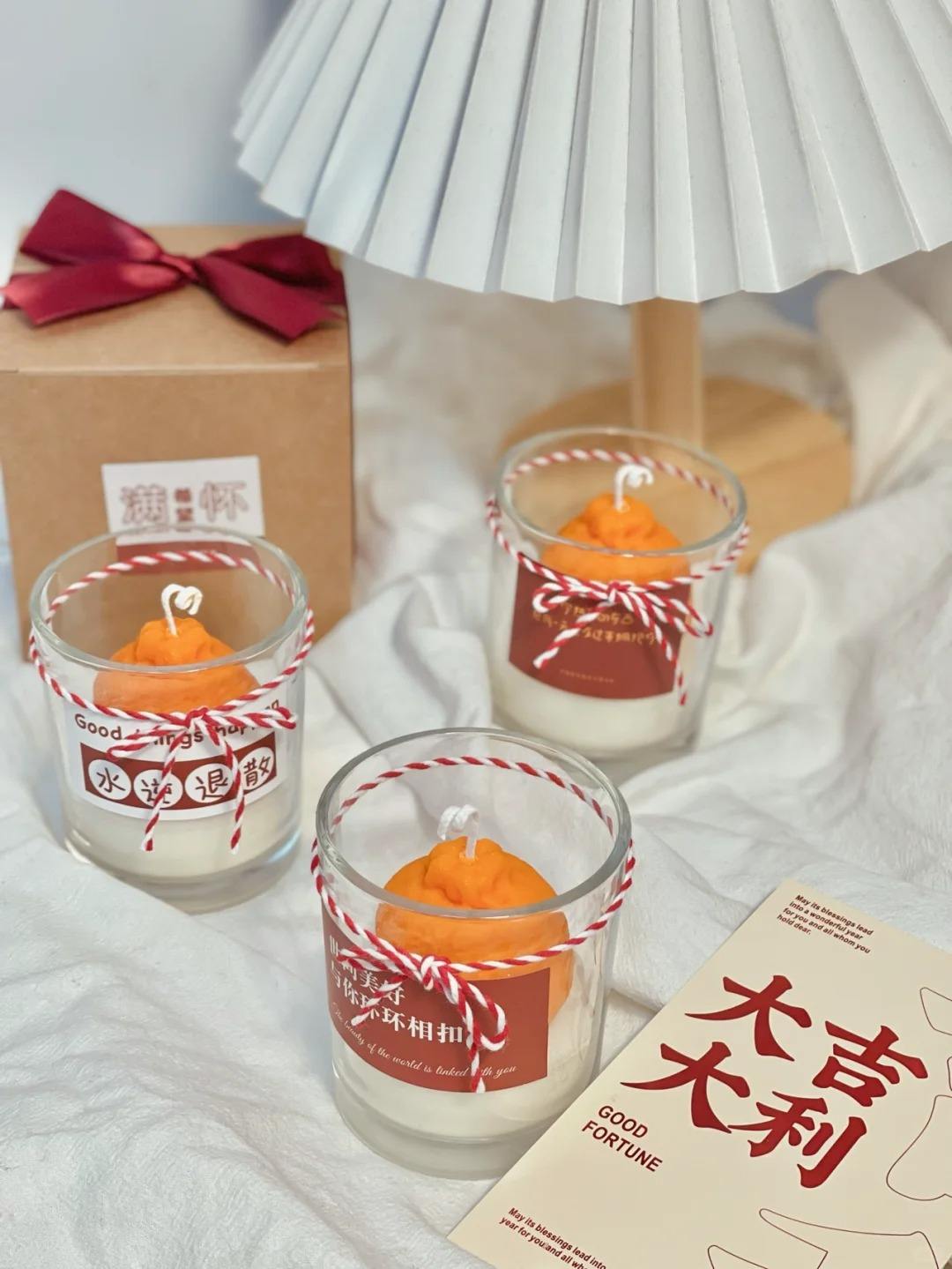 เทียนสีส้มโชคดี