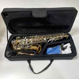 Bon marché Saxophone mib alto en laiton couleur or et argent avec accessoires Vente directe d'usine Saxophone OEM ODM LOGO personnalisé - Product Image 5