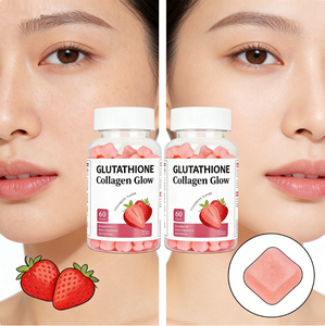 Gommes à mâcher multivitaminées au collagène et au glutathion à la saveur de fraise, 60 gommes, favorise la santé de la peau, le système immunitaire, végétalien, pour adultes - Product Image 2