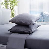 Ensemble de draps de lit en fibre de bambou 100% moderne et rafraîchissant, tissage solide, doux, respirant, confortable, luxueux, 300 fils, antibactérien, 16 pouces de profondeur