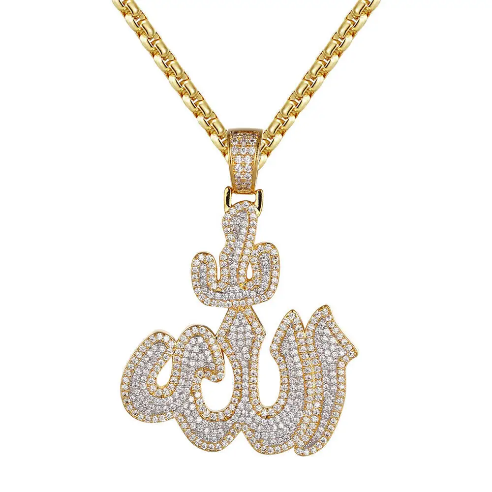 Hip hop latest pendant designs diamond allah pendant designs