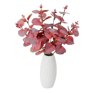 Flower Delight - Plantas Artificiales de Eucalipto Verde de 36 cm, Decoración para el Hogar y Bodas, Flores de Seda, Flores Artificiales de Plástico - Product Image 5