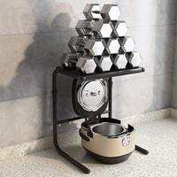 Prix de gros Cuiseur à riz à double étage pour cuisine, étagère de rangement pour friteuse à air Four à micro-ondes d'angle Étagère de rangement en acier au carbone