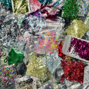 Holographic Chunky <strong>Glitter</strong> Random 35 to 40 Colors Sample White <strong>Red</strong> Silver Black <strong>Glitter</strong> for Tumbler Festival Decor Stock in USA - Product Image 3