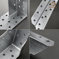 Équerre d'angle métallique robuste, galvanisée, connecteur de poutre, attaches anti-ouragan pour poutres